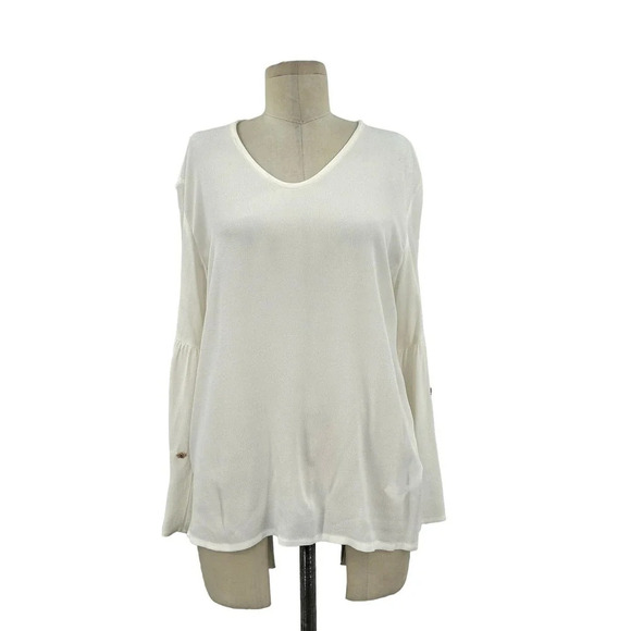 Maje Loust Bee Embellished Blouse Ecru Cream Size‎ 2 US Medium - Picture 2 of 11